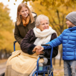 Grandmother leaving Medicare-covered nursing home with her grandkids to spend Thanksgiving with family